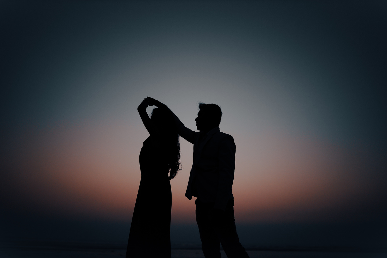 Silhouette of a Romantic Couple